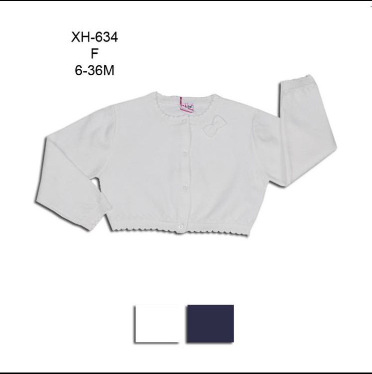 Picture of XH634 GIRLS WAIST CARDIGAN WITH SIDE BOW